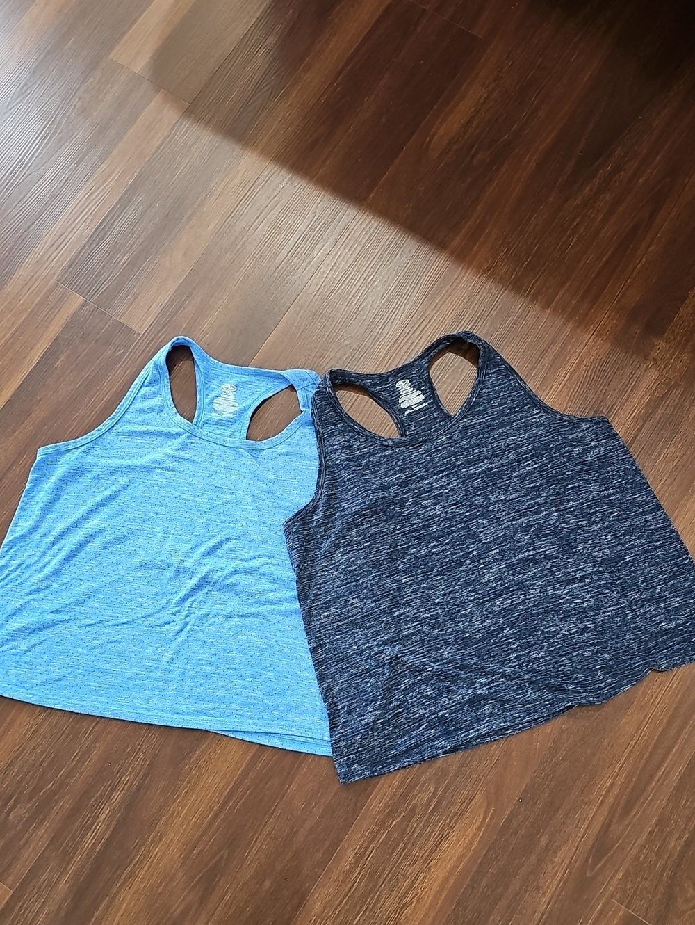 Bundle Of 2 Athletic Works Blue Micro-Dot Racerback Tanks